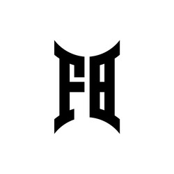 Bf monogram logo with diamond shape and triangle Vector Image