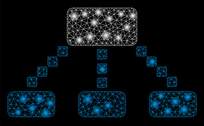 flare mesh 2d hierarchy scheme with spots vector image