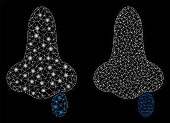 flare mesh network nose flu with spots vector image