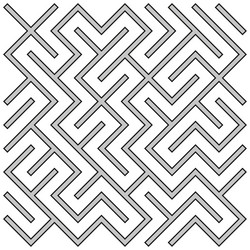 labyrinth maze shape gray pattern interlocking vector image
