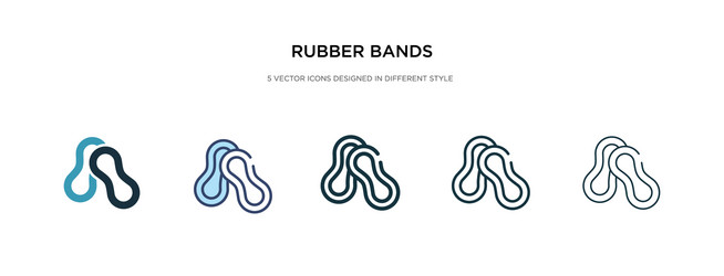 rubber bands icon in different style two colored vector image