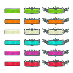 Colorful Button Set - UI Elements vector image