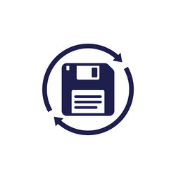 Floppy Disk Backup Icon vector image