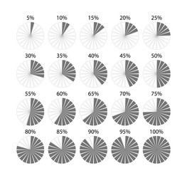 gray circle section graph round chart circular vector image