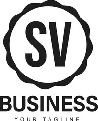 sv initial a logo design with abstract style vector image
