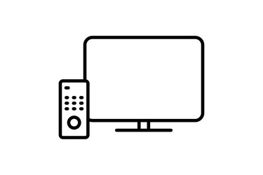 Television icon related to electronic vector