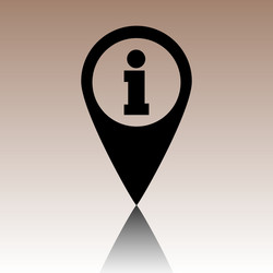 map pointer with information icon vector image