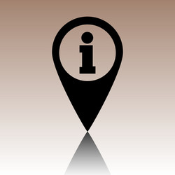 Map pointer with information icon vector