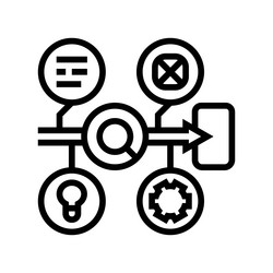 design sprint ux ui line icon vector image