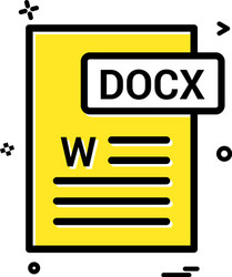 docx file format icon design vector image