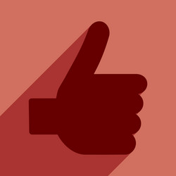 flat with shadow icon and mobile application good vector image