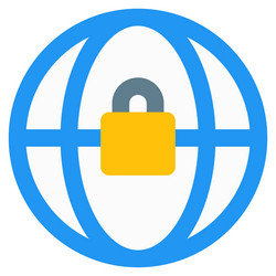 lock for securing global network connection vector image