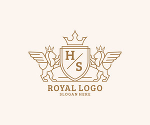 Royal Lion Crest Logo Vector Image