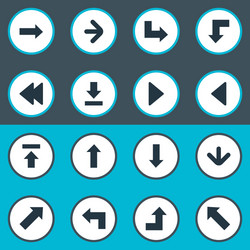 set of simple cursor icons vector image