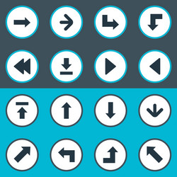 Set of simple cursor icons vector