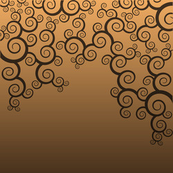 Abstract swirls pattern in brown background vector