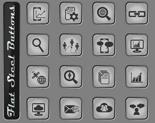 data analytic and social network icon set vector image