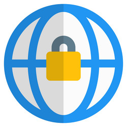 lock for securing global network connection vector image
