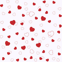 abstract pattern with red heart on white vector image