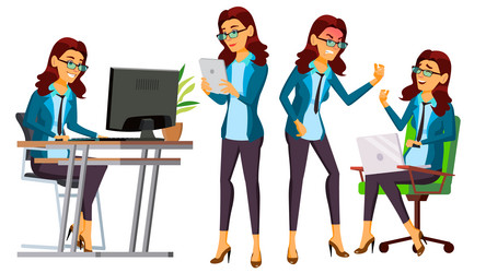 office worker woman servant employee vector