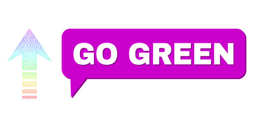 spectrum network gradient send up icon and go vector image