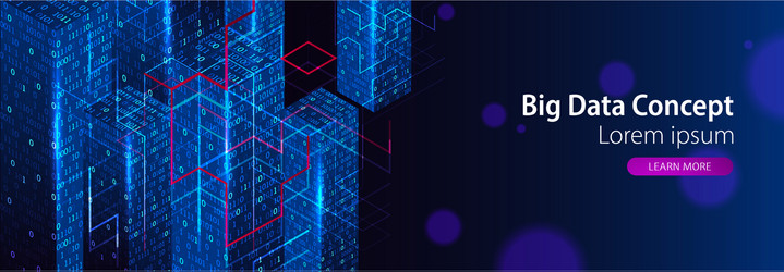 technology background big data concept binary vector image