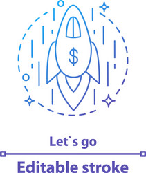 Startup launch concept icon Royalty Free Vector Image