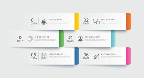 Data Index Tabs - Paper Template vector image