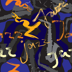 Music jazz pattern vector