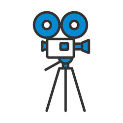 Retro cinema camera Royalty Free Vector Image - VectorStock