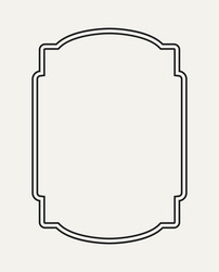 simple outline frame thin border with double vector image