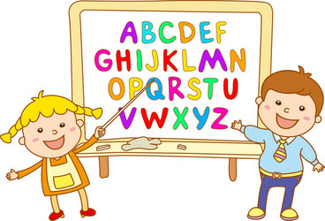 Abc for kids alphabet children fun Royalty Free Vector Image