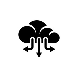 cloud computing icon in logotype vector image