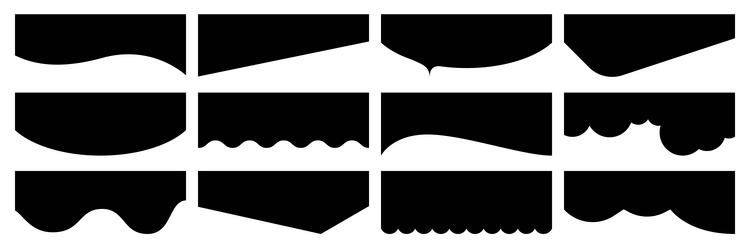 Curve Separator Shapes - Website Header vector image