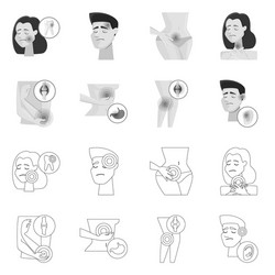 isolated object hospital and rendering symbol vector image