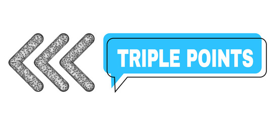 misplaced triple points message balloon and net vector image