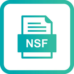 Nsf file document icon vector