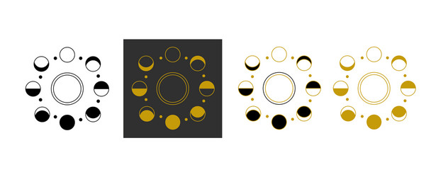 phases moon arranged in a circle vector image