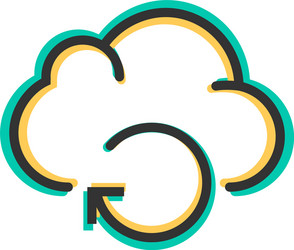 cloud computing icon design interaction vector image