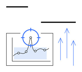 data analysis and growth concept with graph vector image