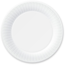 Disposable paper plate isolated on white vector