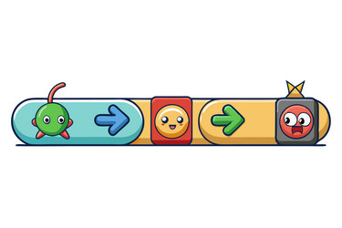 fun previous and next navigation buttons vector image