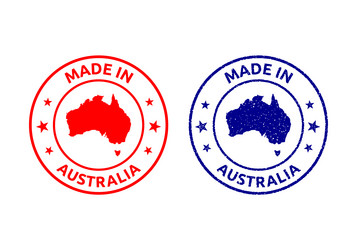 Made in australia labels set commonwealth vector