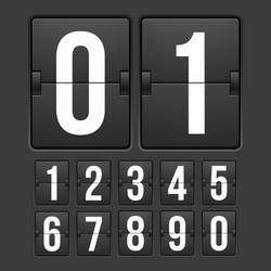 Mechanical Countdown Timer Scoreboard vector image