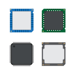 cpu for computer processor vector image