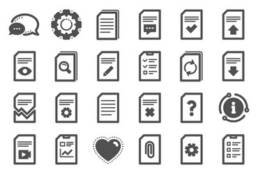 document icons report checklist and copy vector image