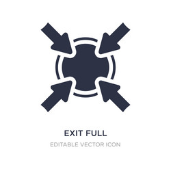 exit full screen arrows icon on white background vector image