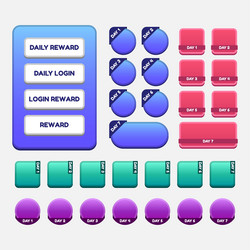 game template gui kit graphical user vector image
