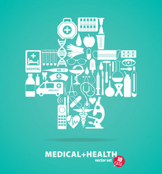 Medical set cross vector