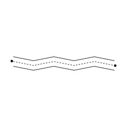 tracing line dotted horizontal zig zag wavy vector image